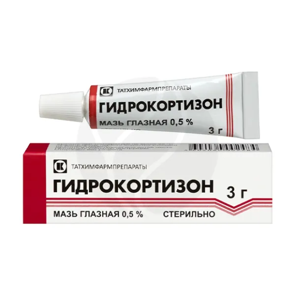 Изображение товара Гидрокортизон мазь глазная 0,5%, 3г Изображение товара Гидрокортизон мазь глазная 0,5%, 3г