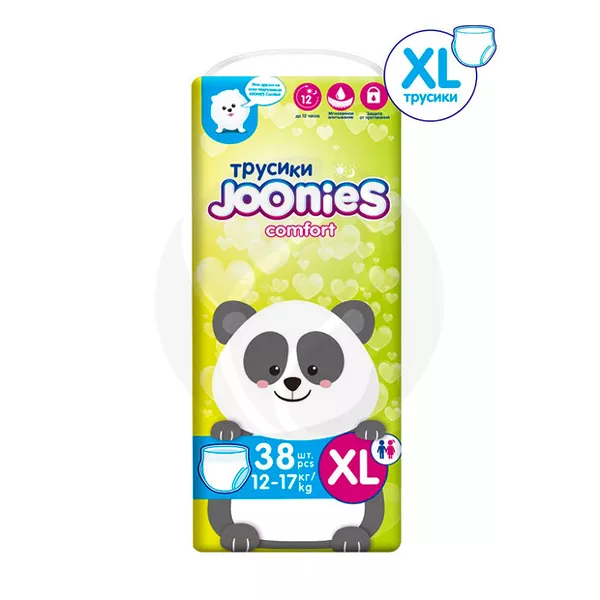 Изображение товара Joonies Comfort подгузники-трусики р XL 12-17 кг 38шт универсальные безопасные и мягкие Изображение товара Joonies Comfort подгузники-трусики р XL 12-17 кг 38шт универсальные безопасные и мягкие
