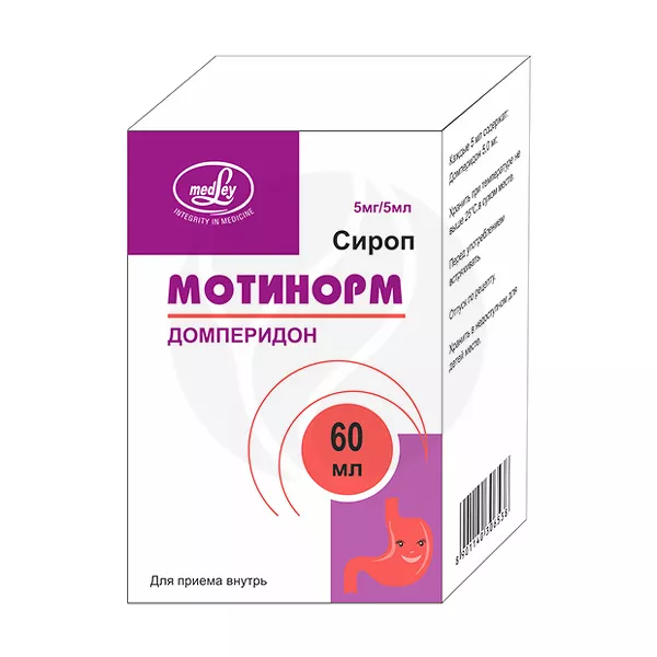Изображение товара Мотинорм сироп 5мг/мл, 60мл Изображение товара Мотинорм сироп 5мг/мл, 60мл