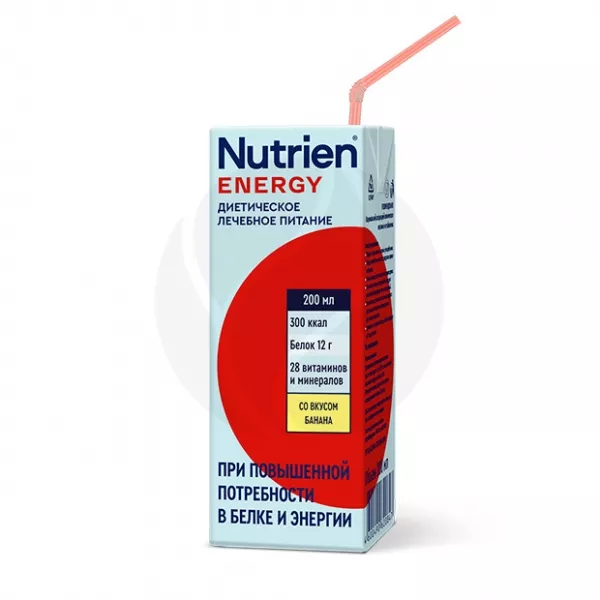 Изображение товара Nutrien Energy Жидкое лечебное питание при повышенной потребности в белке и энергии со вкусом банана, 200мл