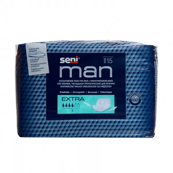 Изображение товара Вкладыши урологические для мужчин Seni Man Extra №15 Изображение товара Вкладыши урологические для мужчин Seni Man Extra №15