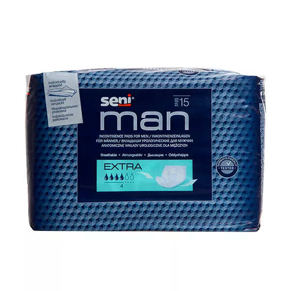 Изображение товара Вкладыши урологические для мужчин Seni Man Extra №15 Изображение товара Вкладыши урологические для мужчин Seni Man Extra №15