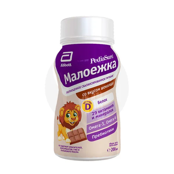 Изображение товара PediaSure Малоежка жидкая смесь со вкусом шоколада (12+мес), 200мл Изображение товара PediaSure Малоежка жидкая смесь со вкусом шоколада (12+мес), 200мл