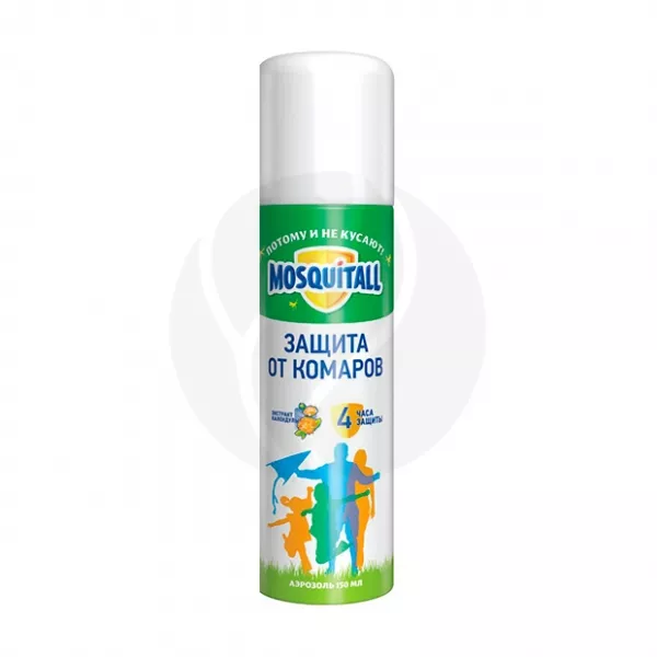 Изображение товара Mosquitall аэрозоль защита от комаров 150мл - безопасное и эффективное средство