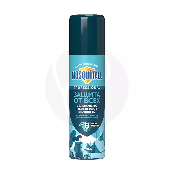 Изображение товара Mosquitall аэрозоль от всех летающих насекомых и клещей 150мл профессиональная защита Изображение товара Mosquitall аэрозоль от всех летающих насекомых и клещей 150мл профессиональная защита