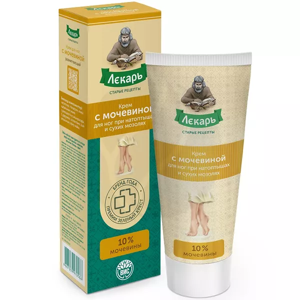 Изображение товара Лекарь крем для ног с мочевиной при натоптышах и сухих мозолях, 75мл Изображение товара Лекарь крем для ног с мочевиной при натоптышах и сухих мозолях, 75мл
