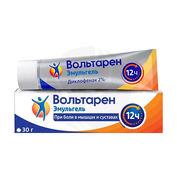 Изображение товара Гель Вольтарен Эмульгель 2% Диклофенак натрия для наружного применения Изображение товара Гель Вольтарен Эмульгель 2% Диклофенак натрия для наружного применения