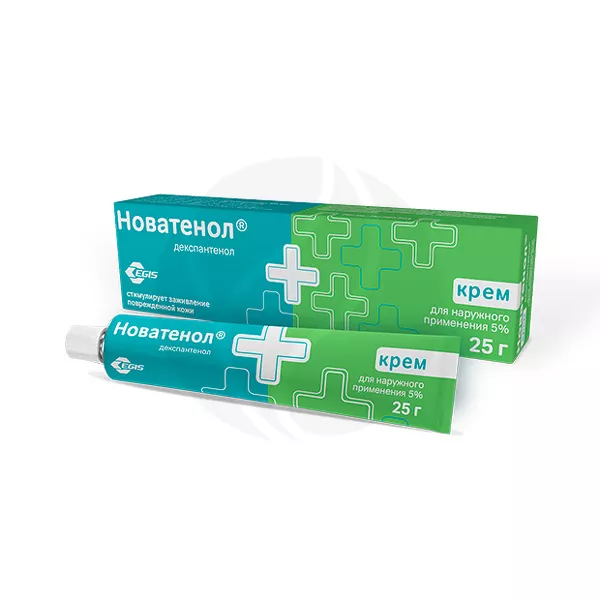 Изображение товара Новатенол крем 5% для наружного применения 25 г с декспантенолом