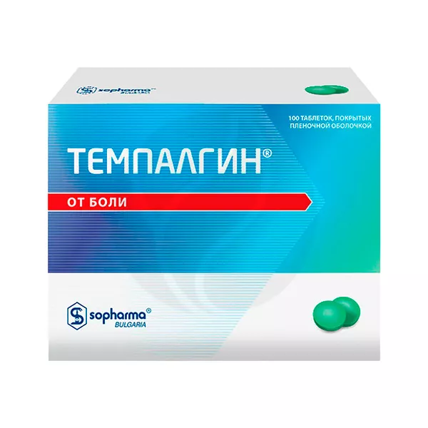 Изображение товара Темпалгин таблетки покрыт. п/о, №100 Изображение товара Темпалгин таблетки покрыт. п/о, №100