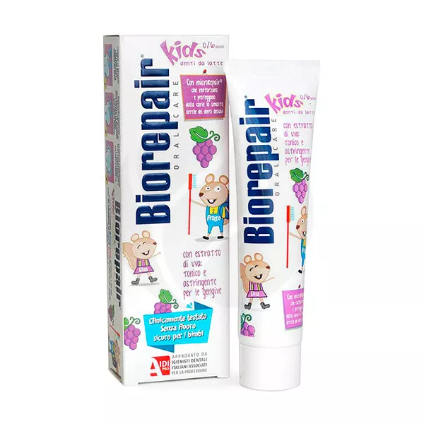 Изображение товара Biorepair Kids Детская зубная паста с экстрактом винограда (0-6 лет), 50мл Изображение товара Biorepair Kids Детская зубная паста с экстрактом винограда (0-6 лет), 50мл
