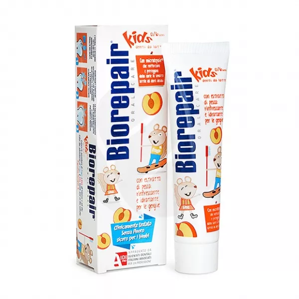 Изображение товара Детская зубная паста с экстрактом персика, укрепление эмали, не содержит фтора 50мл