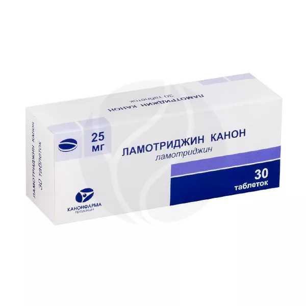 Изображение товара Ламотриджин Канонфарма Продакшн 25мг Таблетки Изображение товара Ламотриджин Канонфарма Продакшн 25мг Таблетки