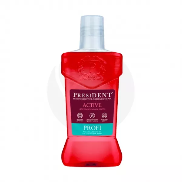 PresiDENT Profi Active ополаскиватель для рта для проблемных десен, 250мл