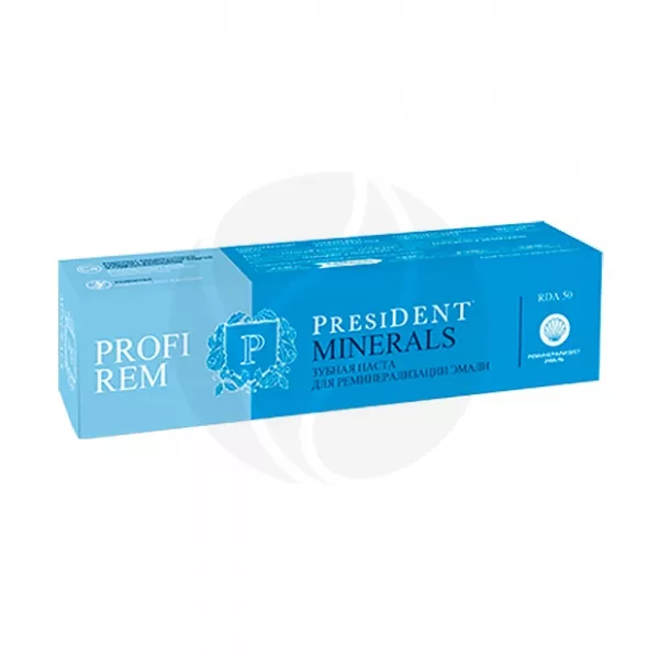 Изображение товара Зубная паста PresiDENT Profi Rem Minerals 50 RDA реминерализация чувствительность профилактика