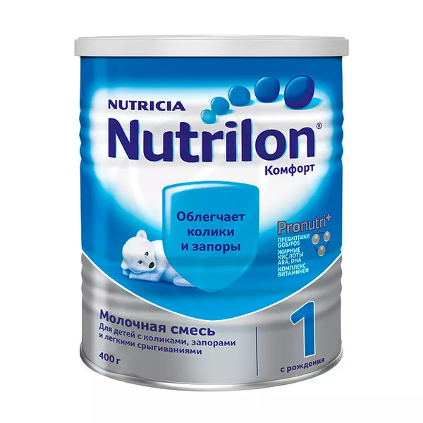 Изображение товара Nutrilon Комфорт 1 сухая молочная смесь для детей с 0+ 400 г Изображение товара Nutrilon Комфорт 1 сухая молочная смесь для детей с 0+ 400 г