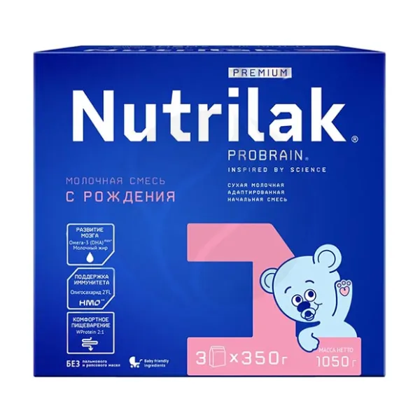 Изображение товара Nutrilak Premium 1 сухая молочная смесь (0+), 1050г Изображение товара Nutrilak Premium 1 сухая молочная смесь (0+), 1050г