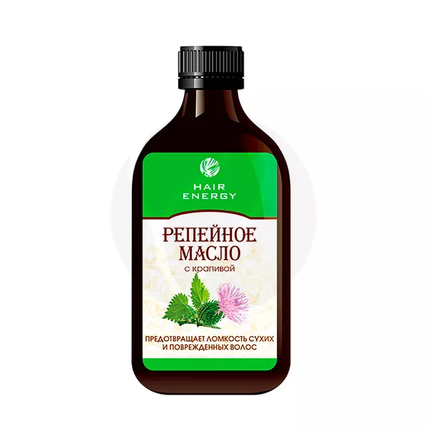 Изображение товара Репейное масло с крапивой Hair Energy для укрепления волос и кожи головы 100мл Изображение товара Репейное масло с крапивой Hair Energy для укрепления волос и кожи головы 100мл