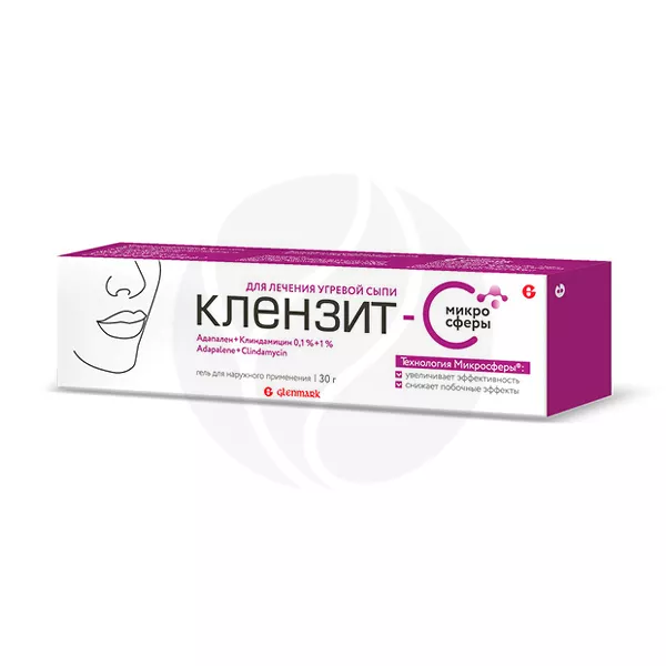 Изображение товара Клензит-С микросферы гель против угревой сыпи 30 г для наружного применения Изображение товара Клензит-С микросферы гель против угревой сыпи 30 г для наружного применения