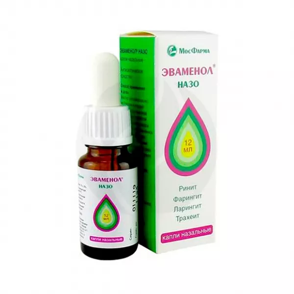 Эваменол Назо капли назальные 1%+3%, 12мл