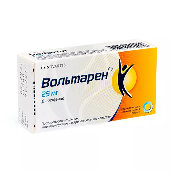 Изображение товара Вольтарен 25 мг кишечнорастворимые таблетки 30 шт ревматизм боль воспаление