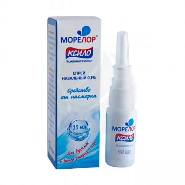 Изображение товара Морелор Ксило спрей назальный 0,1% 15 мл эффективное сосудосуживающее средство Изображение товара Морелор Ксило спрей назальный 0,1% 15 мл эффективное сосудосуживающее средство