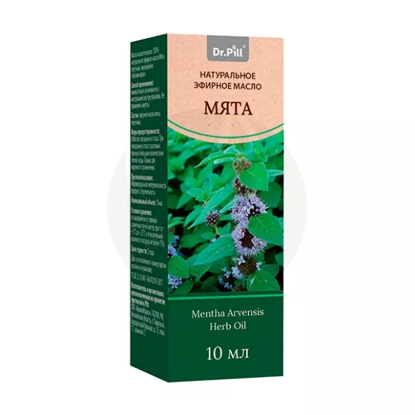 Изображение товара Эфирное масло мяты перечной Dr.Pill 10мл для ухода и ароматизации