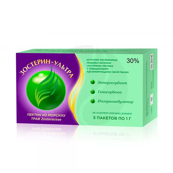 Изображение товара Зостерин Ультра 30 порошок д/пригот. р-ра д/приема внутрь 1г, №5 Изображение товара Зостерин Ультра 30 порошок д/пригот. р-ра д/приема внутрь 1г, №5