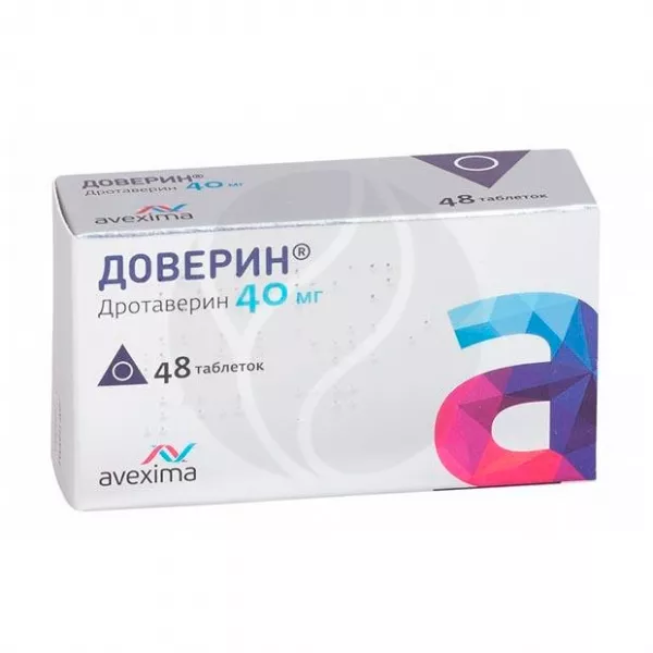 Доверин таблетки 40мг, №48