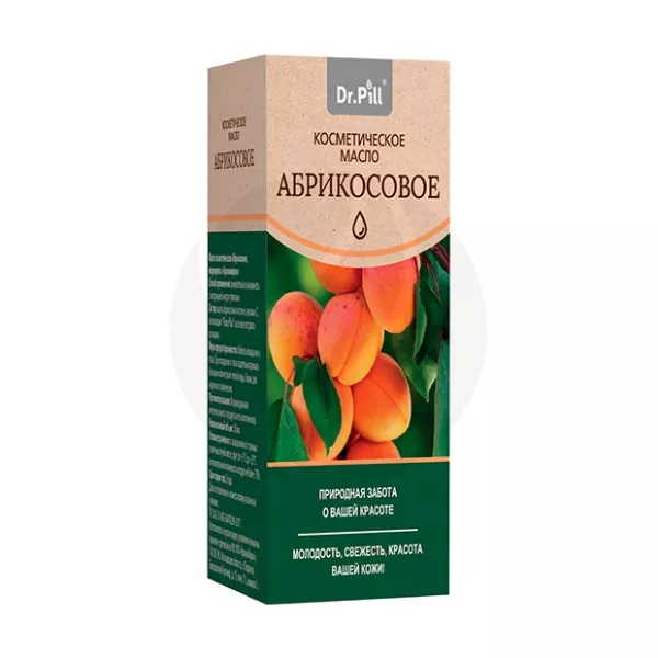 Изображение товара Косметическое масло абрикосовое Dr.Pill 30 мл для ухода за кожей лица и тела