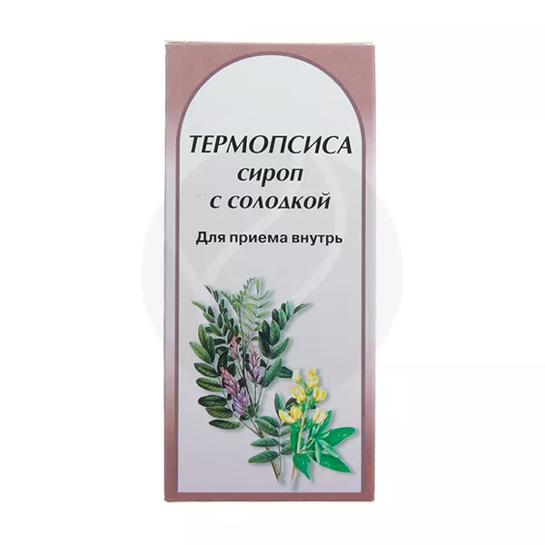 Изображение товара Термопсиса сироп с солодкой для здоровья дыхательных путей 100г Натуральное средство