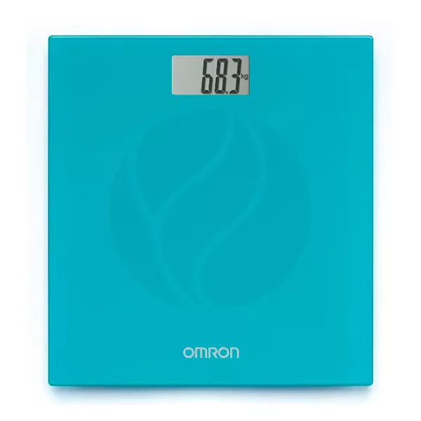 Изображение товара Напольные электронные весы Omron HN-289 бирюзовые быстрые и точные Изображение товара Напольные электронные весы Omron HN-289 бирюзовые быстрые и точные