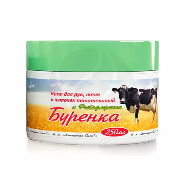 Изображение товара Лошадиная сила крем для рук, тела и пяточек питательный Буренка, 250мл