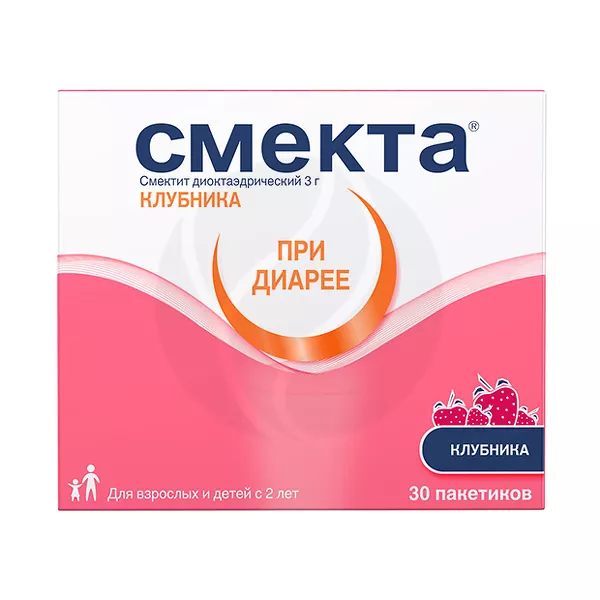 Изображение товара Смекта порошок д/приема внутрь клубничный 3г №30 Франция