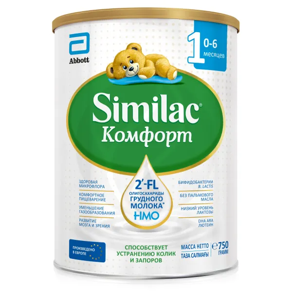 Изображение товара Similac Комфорт 1 сухая молочная смесь (0-6мес.), 750г