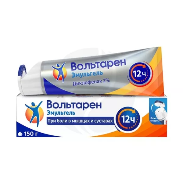 Изображение товара Гель 2% Вольтарен Эмульгель - диклофенак натрия для наружного применения Изображение товара Гель 2% Вольтарен Эмульгель - диклофенак натрия для наружного применения