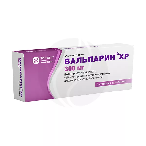 Изображение товара Вальпарин ХР таблетки пролонг.действ.покрыт.об. 300мг, №30 Изображение товара Вальпарин ХР таблетки пролонг.действ.покрыт.об. 300мг, №30