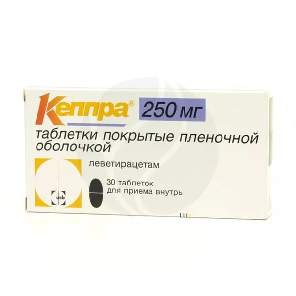 Изображение товара Кеппра таблетки покрыт. п/о 250мг, №30 Изображение товара Кеппра таблетки покрыт. п/о 250мг, №30