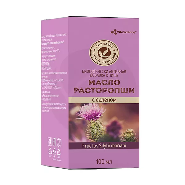 Изображение товара Витамины и добавки Расторопши масло VitaScience селен д/приема внутрь 100мл Изображение товара Витамины и добавки Расторопши масло VitaScience селен д/приема внутрь 100мл