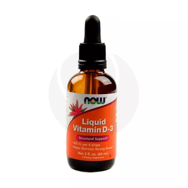 Изображение товара NOW Витамин D3 капли 400 МЕ, 59 мл для детей и взрослых, витаминная добавка