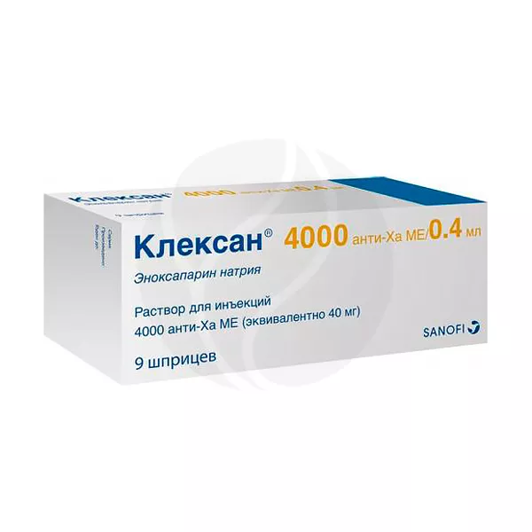 Изображение товара Клексан раствор для инъекций 4000 анти-Ха МЕ в шприце, 0,4 мл, Россия