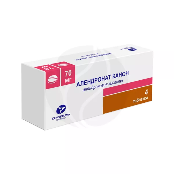 Изображение товара Алендронат Канон таблетки 70мг, №4 Изображение товара Алендронат Канон таблетки 70мг, №4