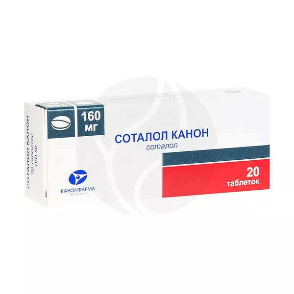 Изображение товара Соталол Канон таблетки 160мг для лечения сердечно-сосудистых заболеваний