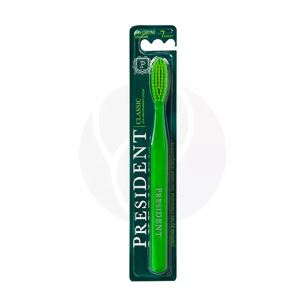 Изображение товара Зубная щетка PresiDENT Classic Medium Средняя жесткость, Medex, PET ручка Изображение товара Зубная щетка PresiDENT Classic Medium Средняя жесткость, Medex, PET ручка