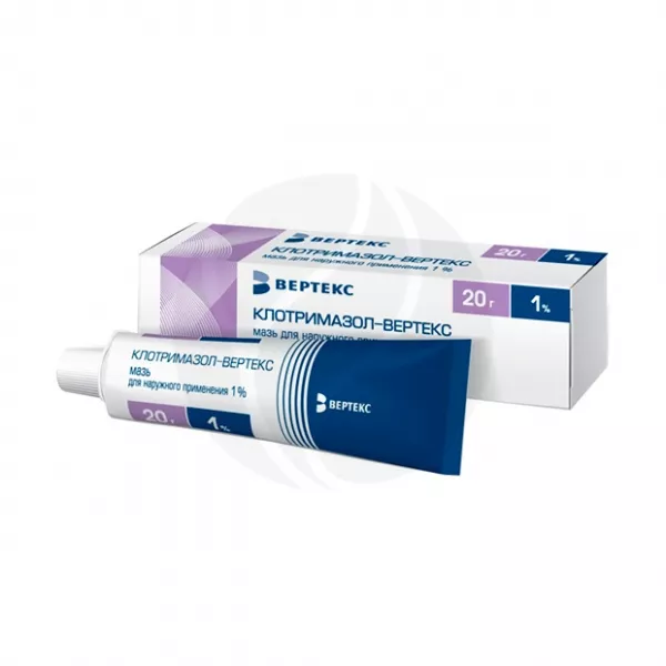 Клотримазол Вертекс мазь д/наружн. прим. 1%, 20г