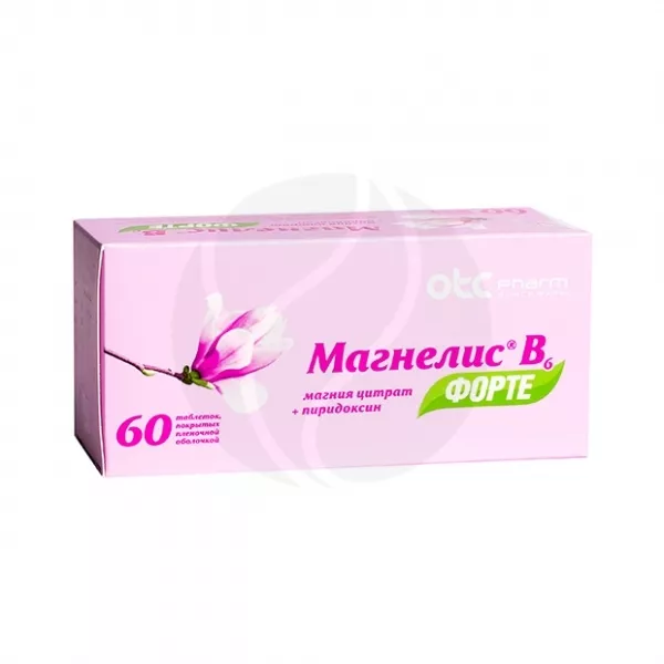 Изображение товара Магнелис В6 форте таблетки покрытые 100мг+10мг 60 шт Россия