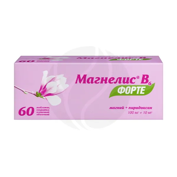 Изображение товара Магнелис В6 форте таблетки покрытые 100мг+10мг 60 шт Россия