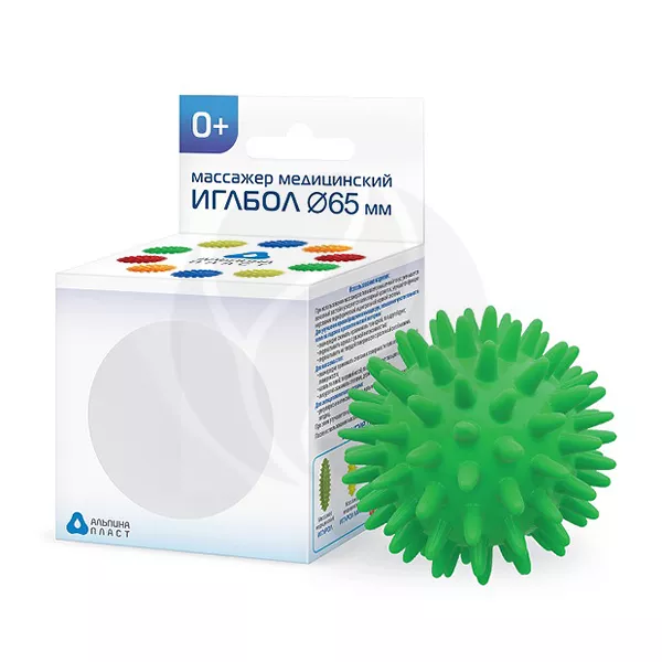 Изображение товара Иглбол-массажер медицинский 65мм, цвет в ассортименте Изображение товара Иглбол-массажер медицинский 65мм, цвет в ассортименте