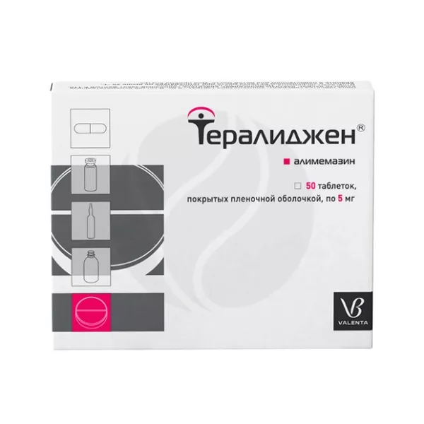 Изображение товара Тералиджен таблетки покрытые пленочной оболочкой 5мг упаковка 50 штук