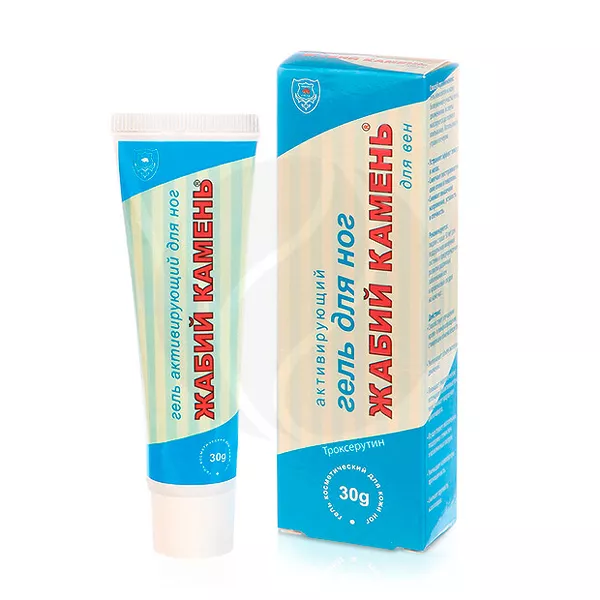 Изображение товара Жабий камень с глюкозамином и троксерутином гель для ног, 30г