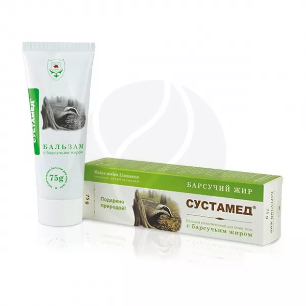 Изображение товара Сустамед бальзам с барсучьим жиром 75г лечебный для суставов и мышц
